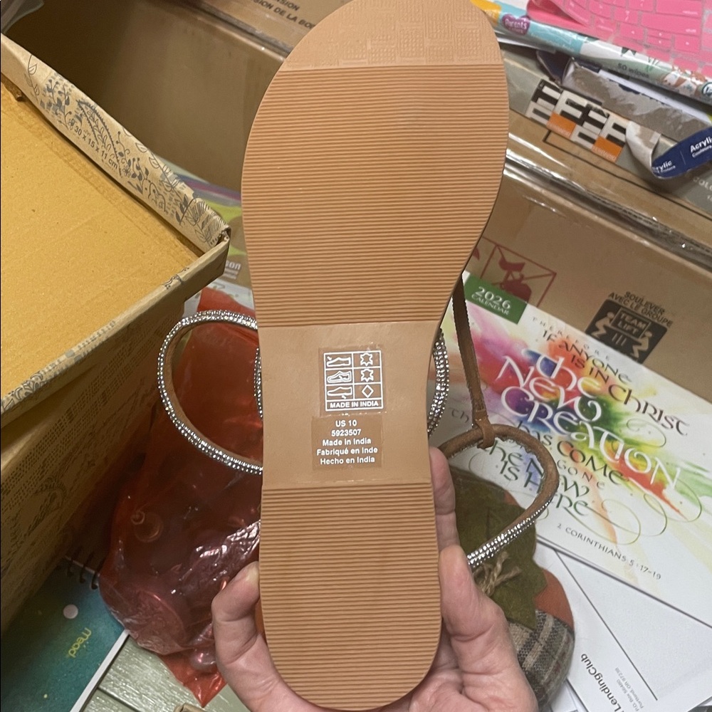 Free People Mustard Sandals with Metallic Straps - Picture 5 of 5